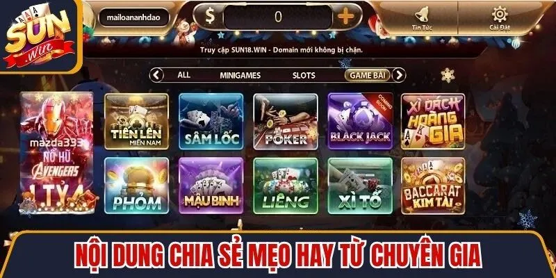 Nội dung chia sẻ mẹo hay từ chuyên gia giúp người chơi hiểu